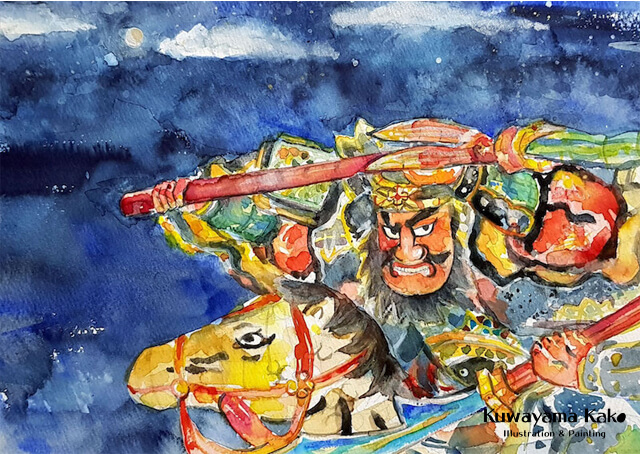 ねぶた祭り Kuwayamakako Illustration Painting